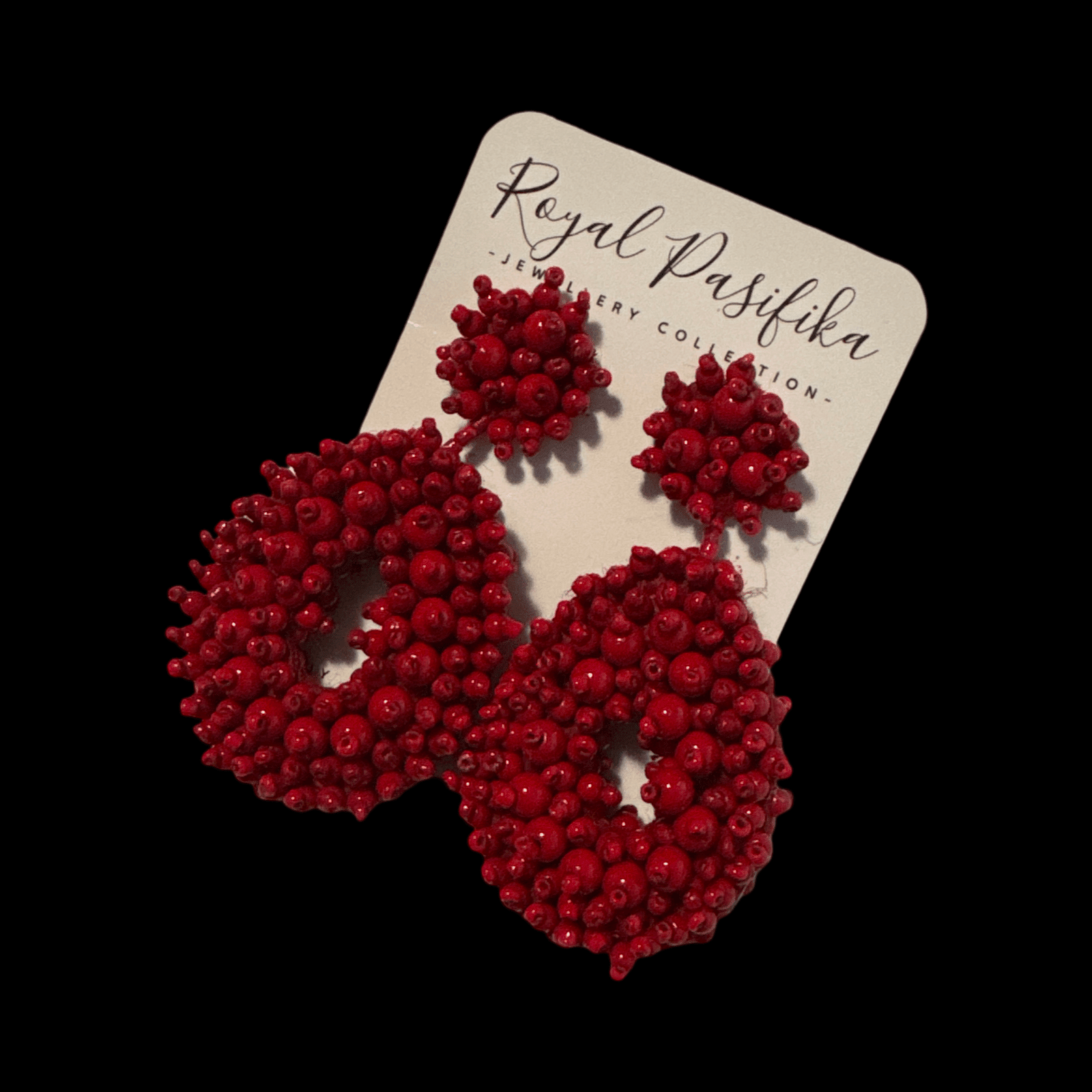 SALE - $11.50 Bamboo Beaded Teardrop Earrings - Image 2