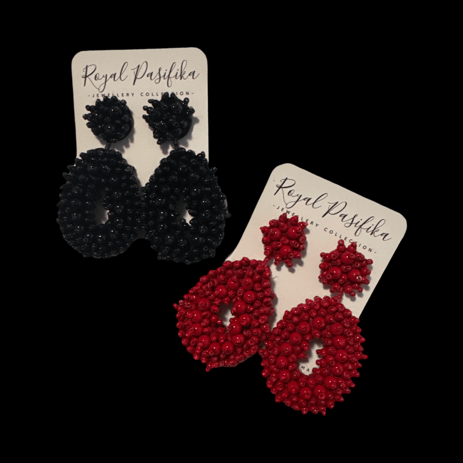 SALE - $11.50 Bamboo Beaded Teardrop Earrings