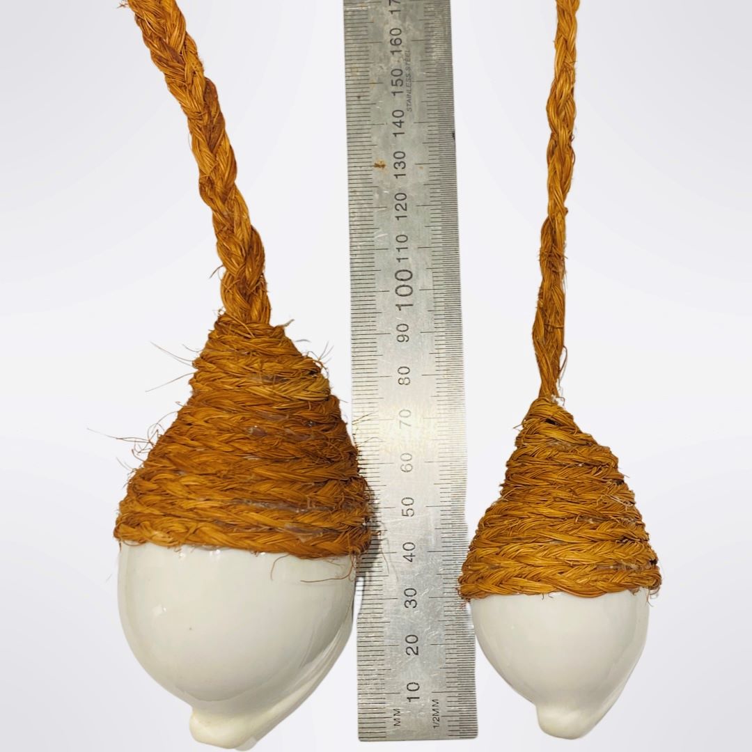 SPECIAL ORDER - White Pule (White Cowrie Shell) with Brown Kafa Pulu (Coconut Fiber) - Image 7