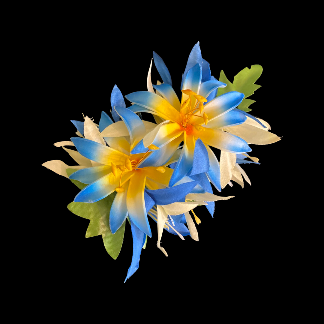 Hawaiian Floral Sei Hair Clip - Image 3
