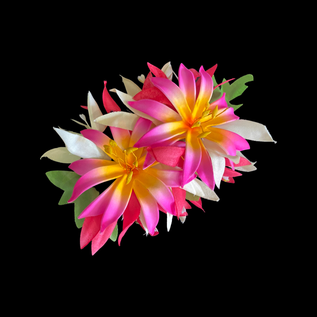 Hawaiian Floral Sei Hair Clip - Image 2