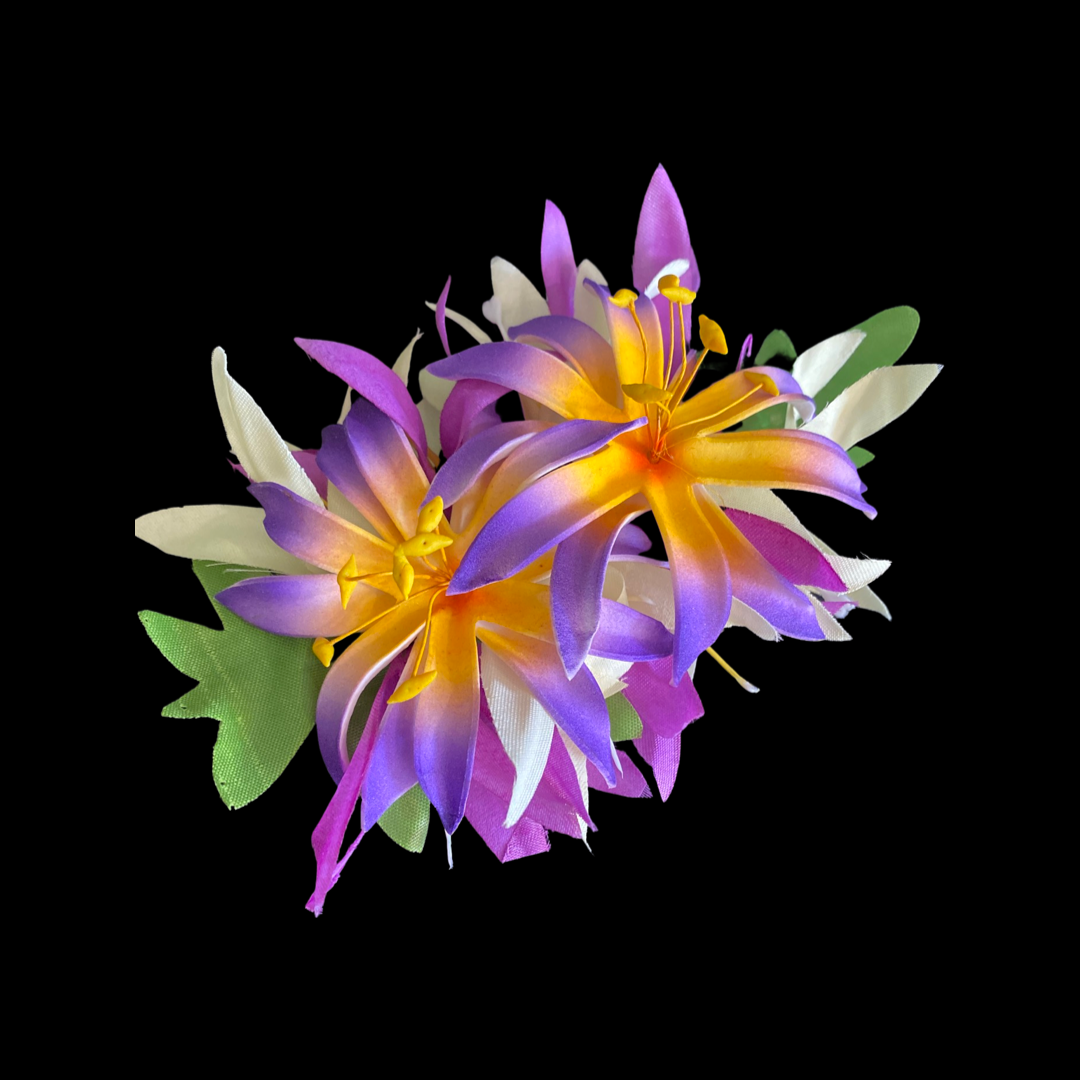 Hawaiian Floral Sei Hair Clip - Image 6