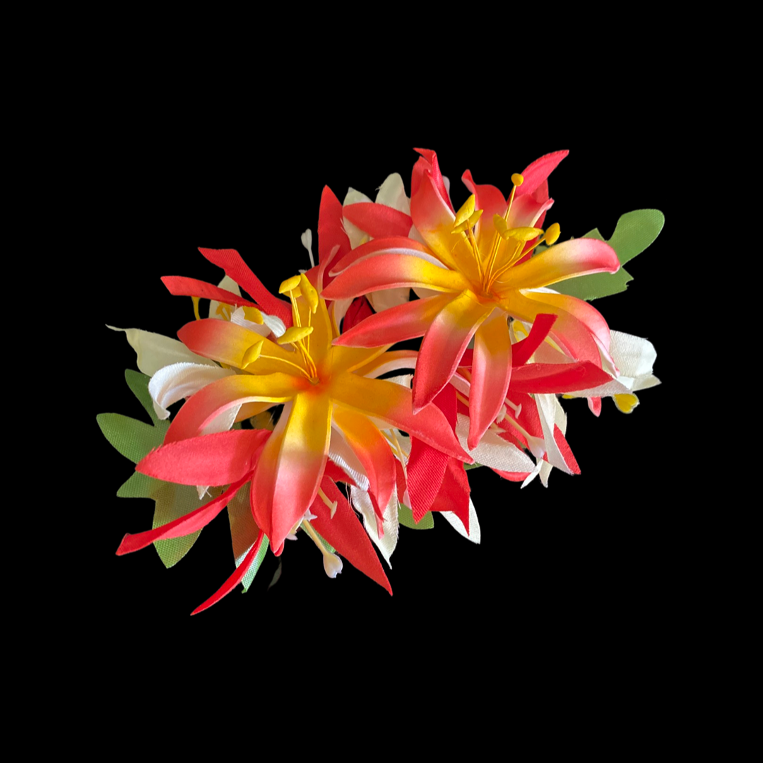 Hawaiian Floral Sei Hair Clip - Image 5