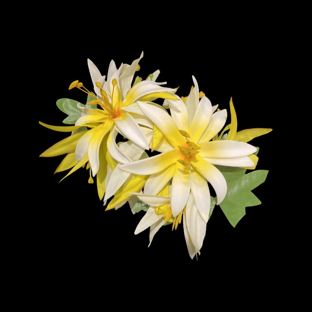 Hawaiian Floral Sei Hair Clip - Image 7