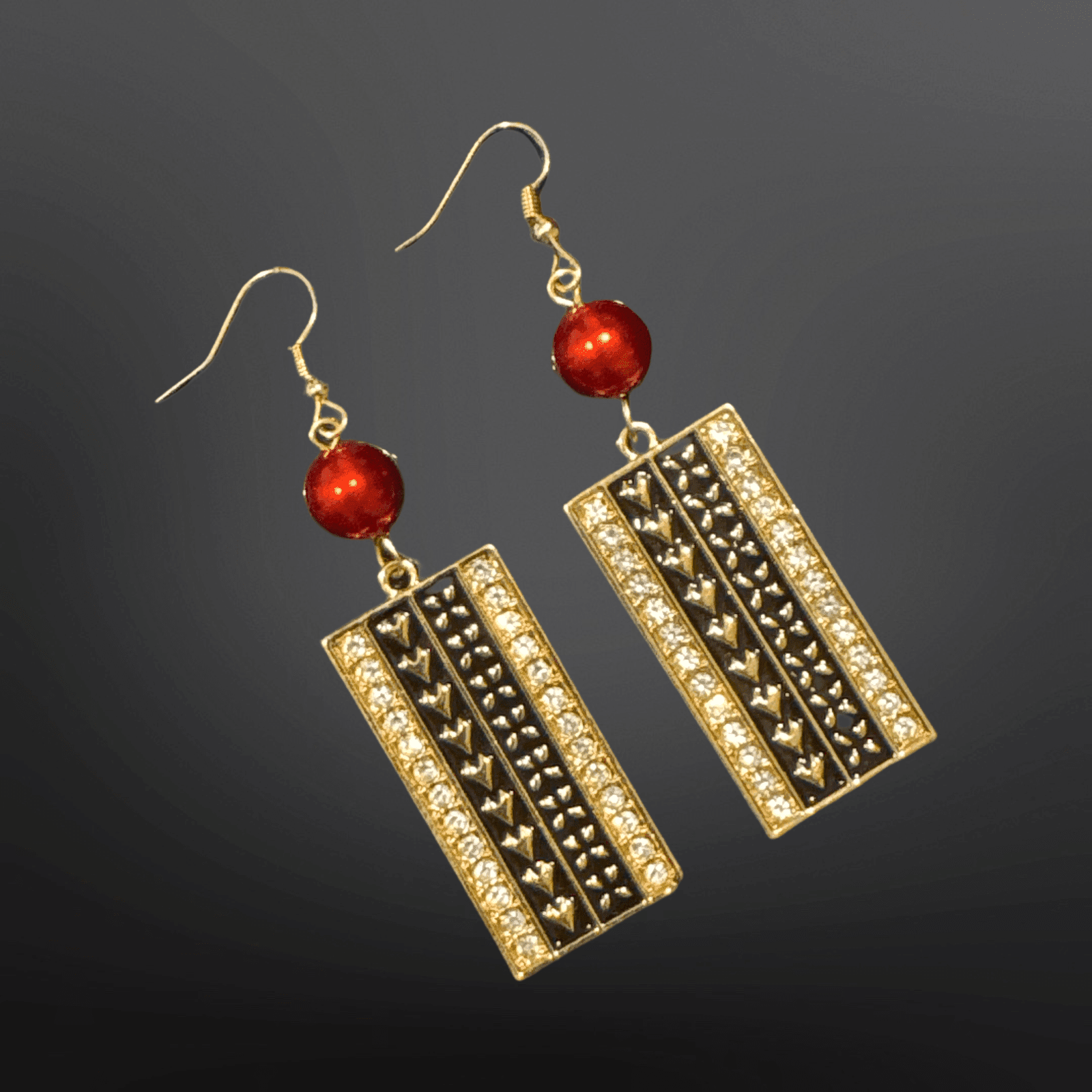 SALE - $10.00 Island Tribal Patterned Rectangle Earrings - Image 5