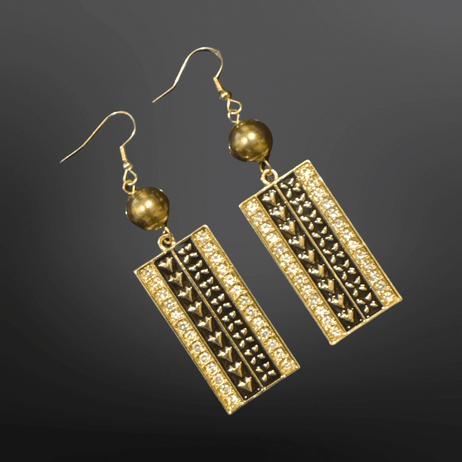 SALE - $10.00 Island Tribal Patterned Rectangle Earrings - Image 6