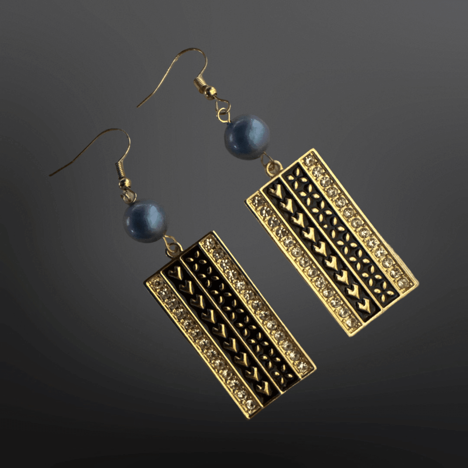 SALE - $10.00 Island Tribal Patterned Rectangle Earrings - Image 3