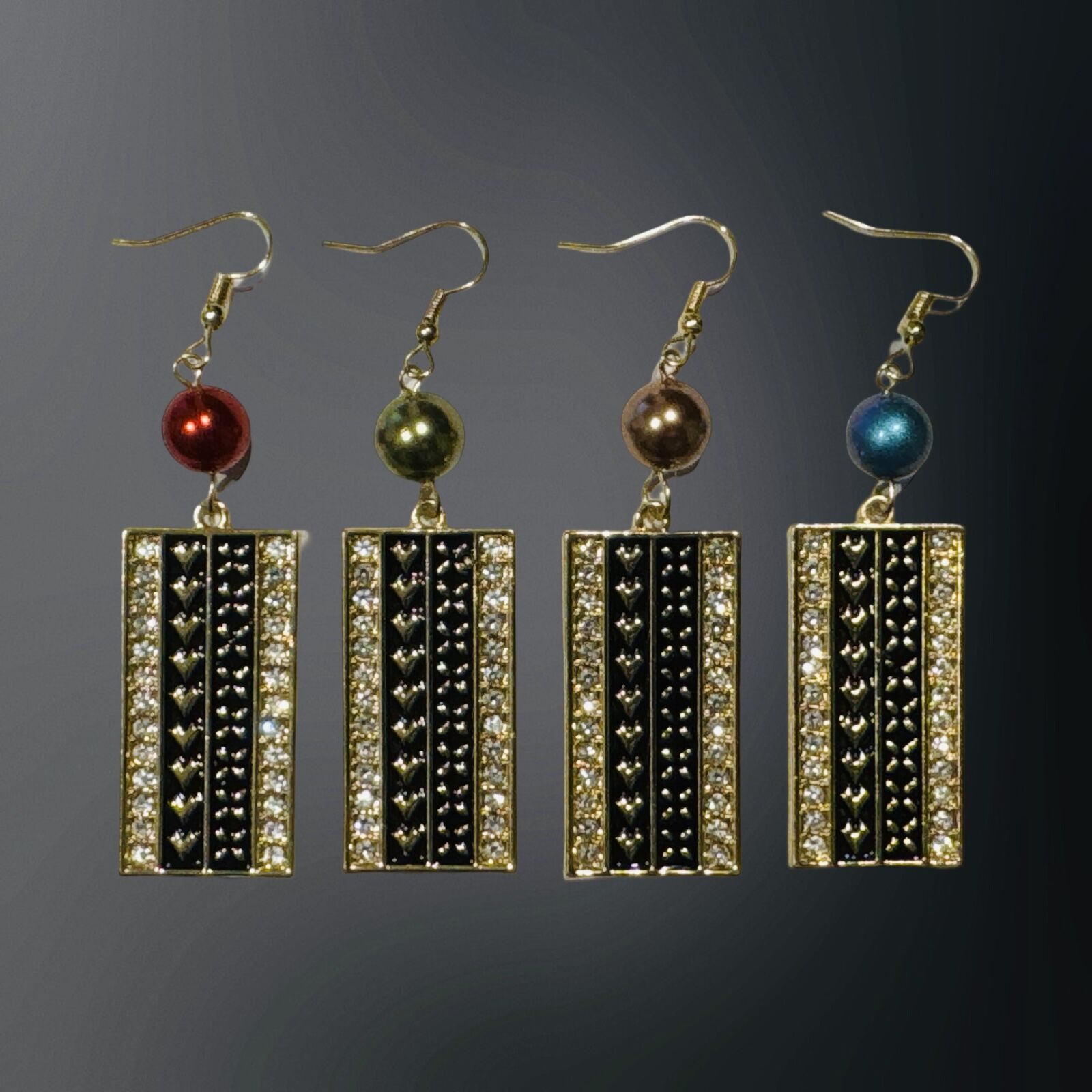 SALE - $10.00 Island Tribal Patterned Rectangle Earrings - Image 2